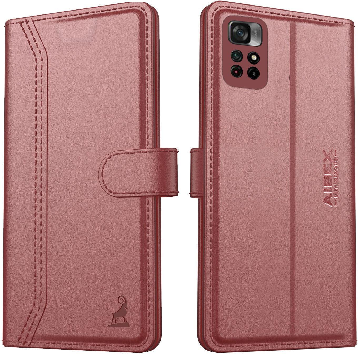 Xiaomi Poco M4 Pro 5G Aibex PU Leather Flip Cover Foldable Stand & Pocket Magnetic Closure - Aibex